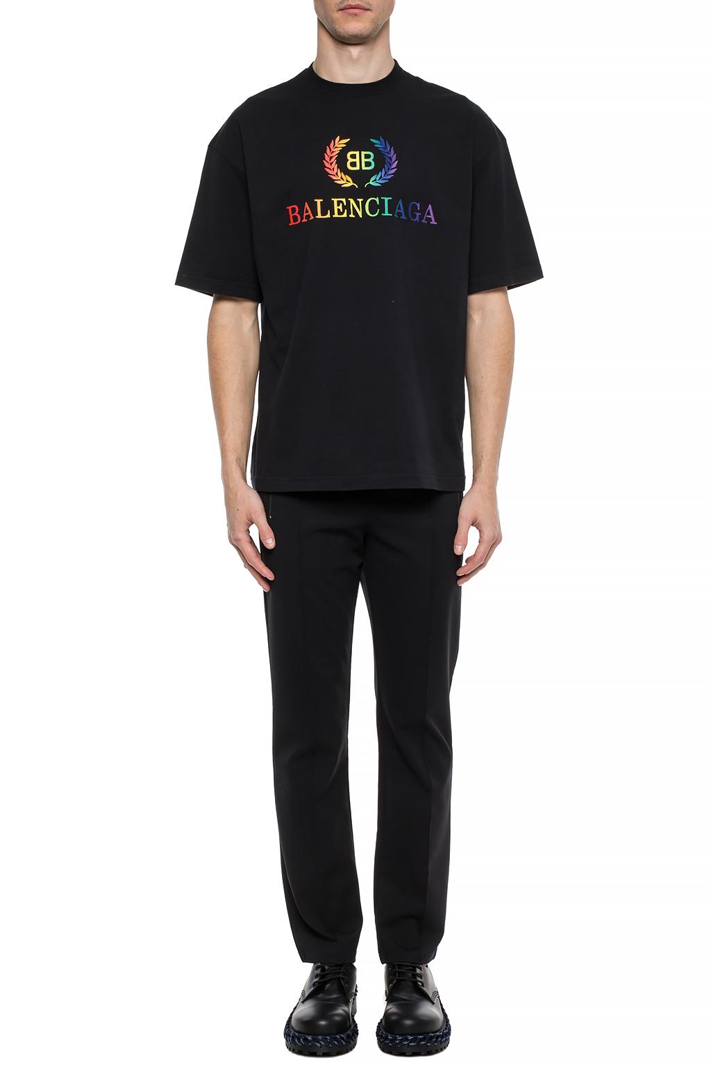 Black Logo-printed T-shirt Balenciaga - Vitkac France